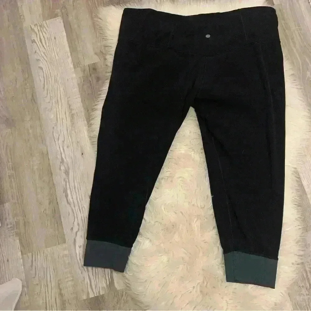 ATHLETA Elation Rib Trim 7/8 Tight Black & Anthracite Grey sz 3x leggings pants - Picture 6 of 11